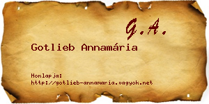 Gotlieb Annamária névjegykártya